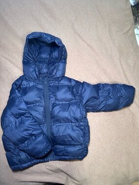Zara Dark Navy Quilted Kids Jacket